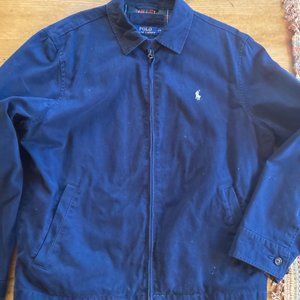 Ralpl Lauren Polo Chino coat navy plaid lining Large L